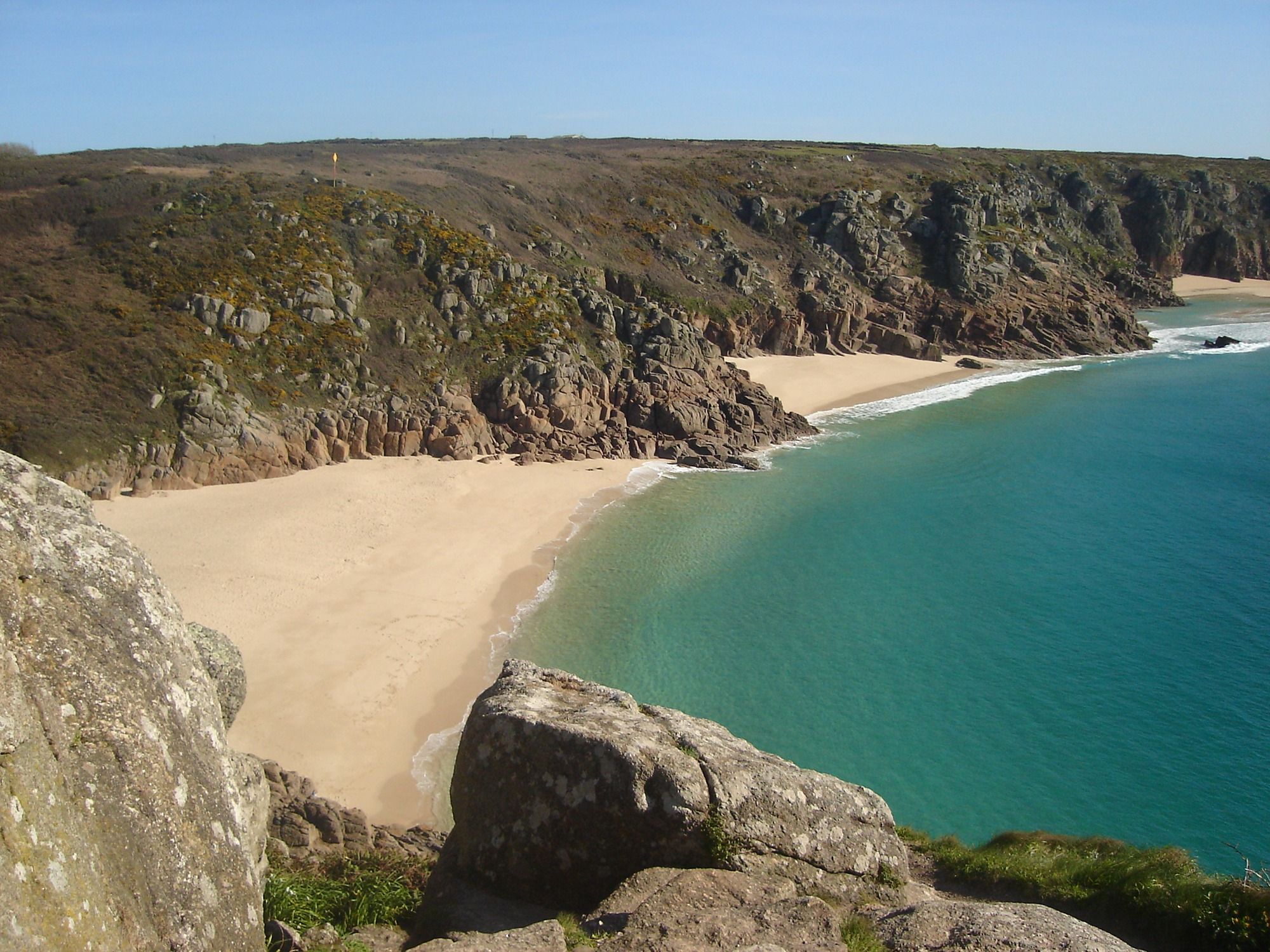 Most beautiful beaches in Cornwall - Porthcurno Beach