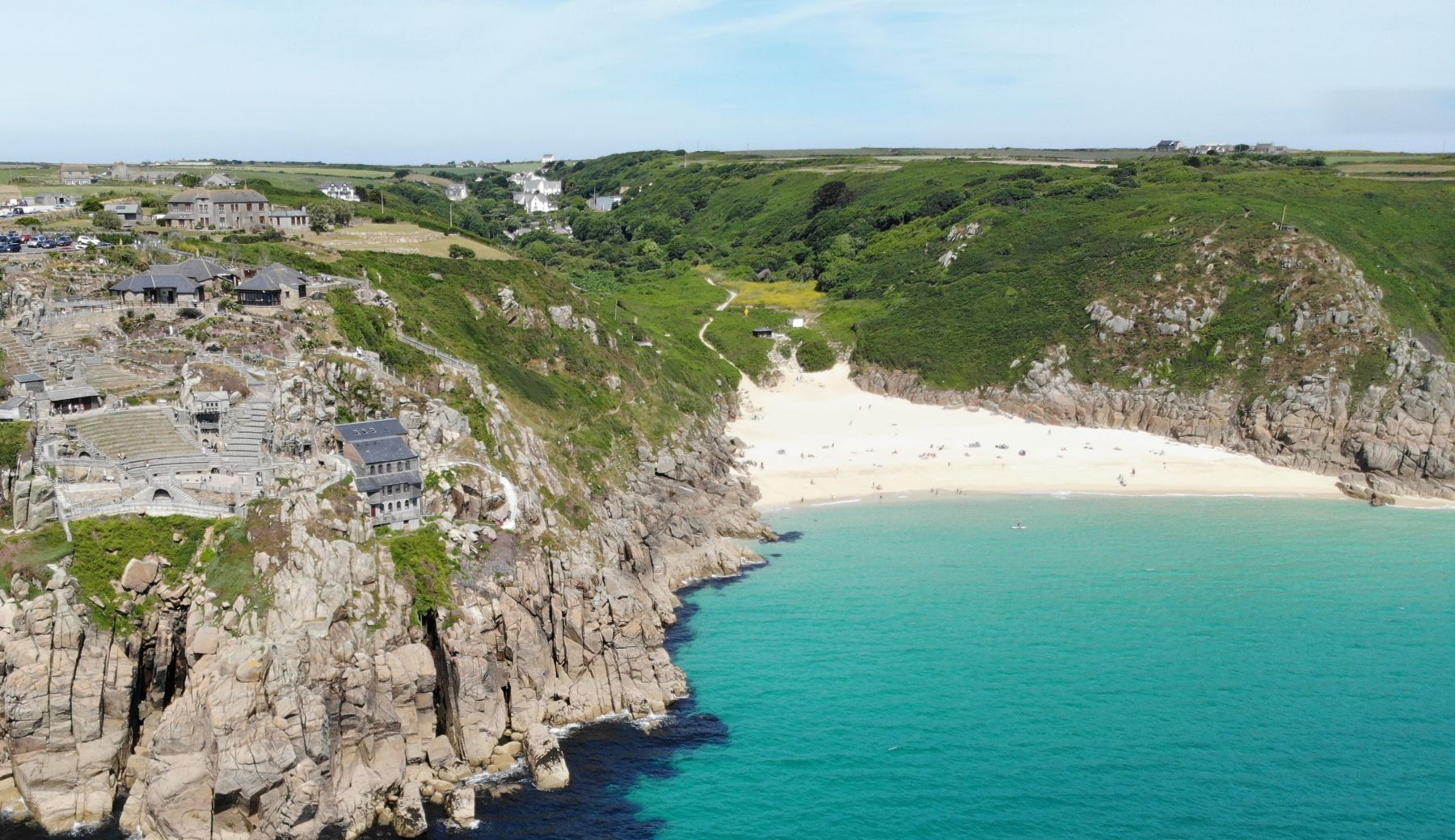 Image of Porthcurno beach in Cornwall